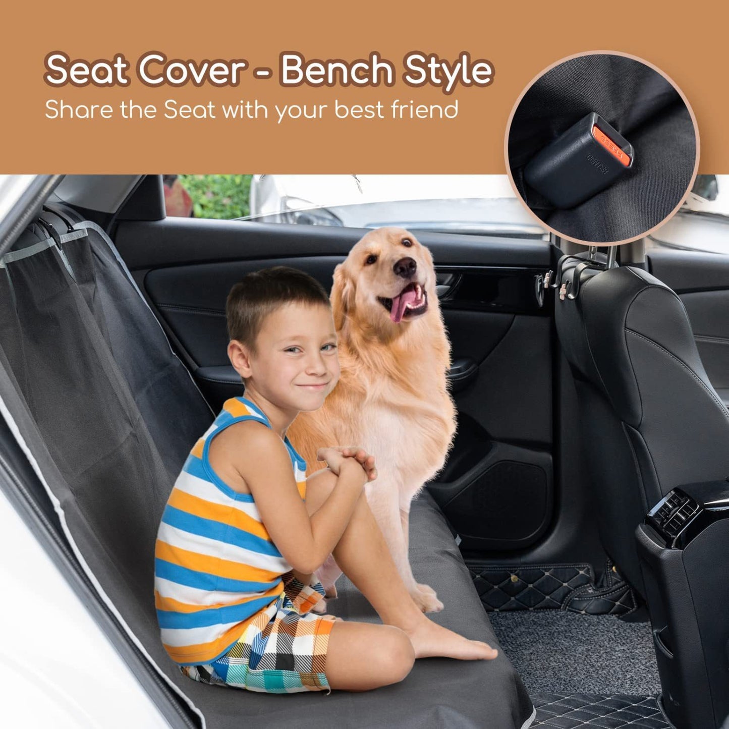 Waterproof Hard-wearing Oxford Cloth Automotive Pet Pad Car Seat Cover