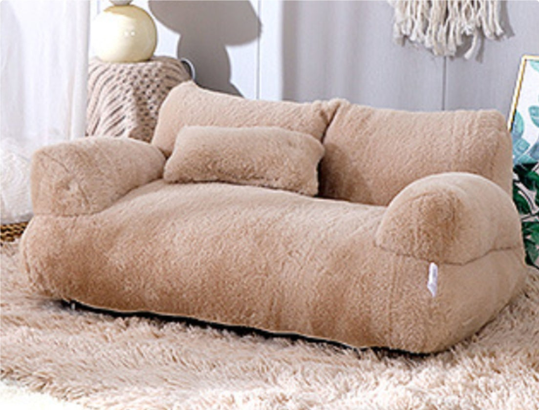 Cozy Plush Cat Bed Sofa for Small to Medium Dogs and Cats - Winter Warm Pet Nest | Purrfect Pet Haven