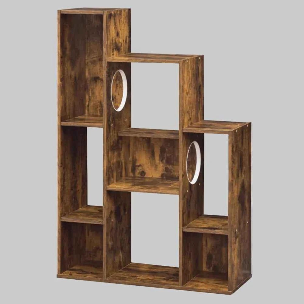 Cat Bookshelf Cabinet - 8 Storage Sections Climbing Platforms