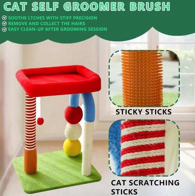 Cat Tree with Built-in Bed - Multi-Function Sisal Scratcher - Purrfect Pet Haven