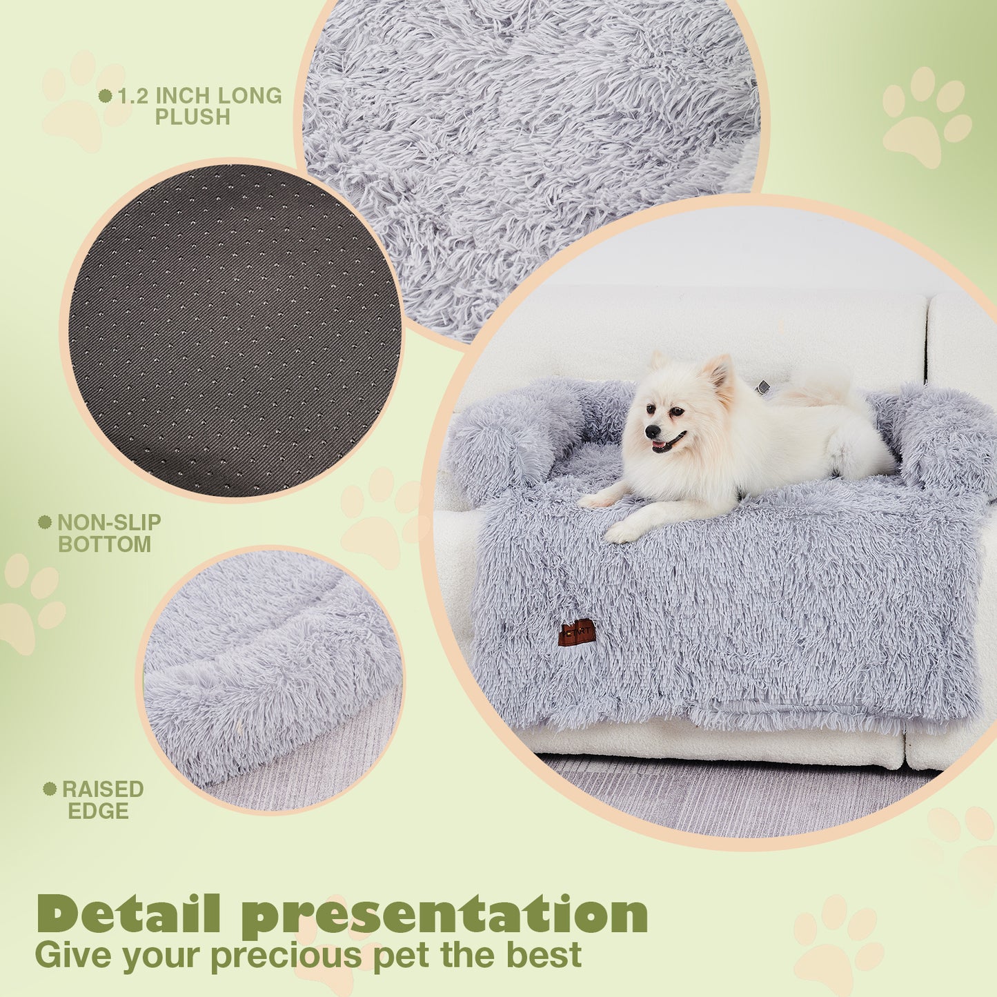 Dog Couch Bed Mat - Fluffy with Blanket