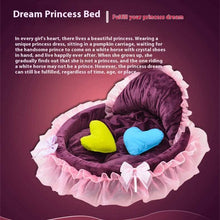Dream Princess Lace Trim Pet Bed with Bolster Backrest