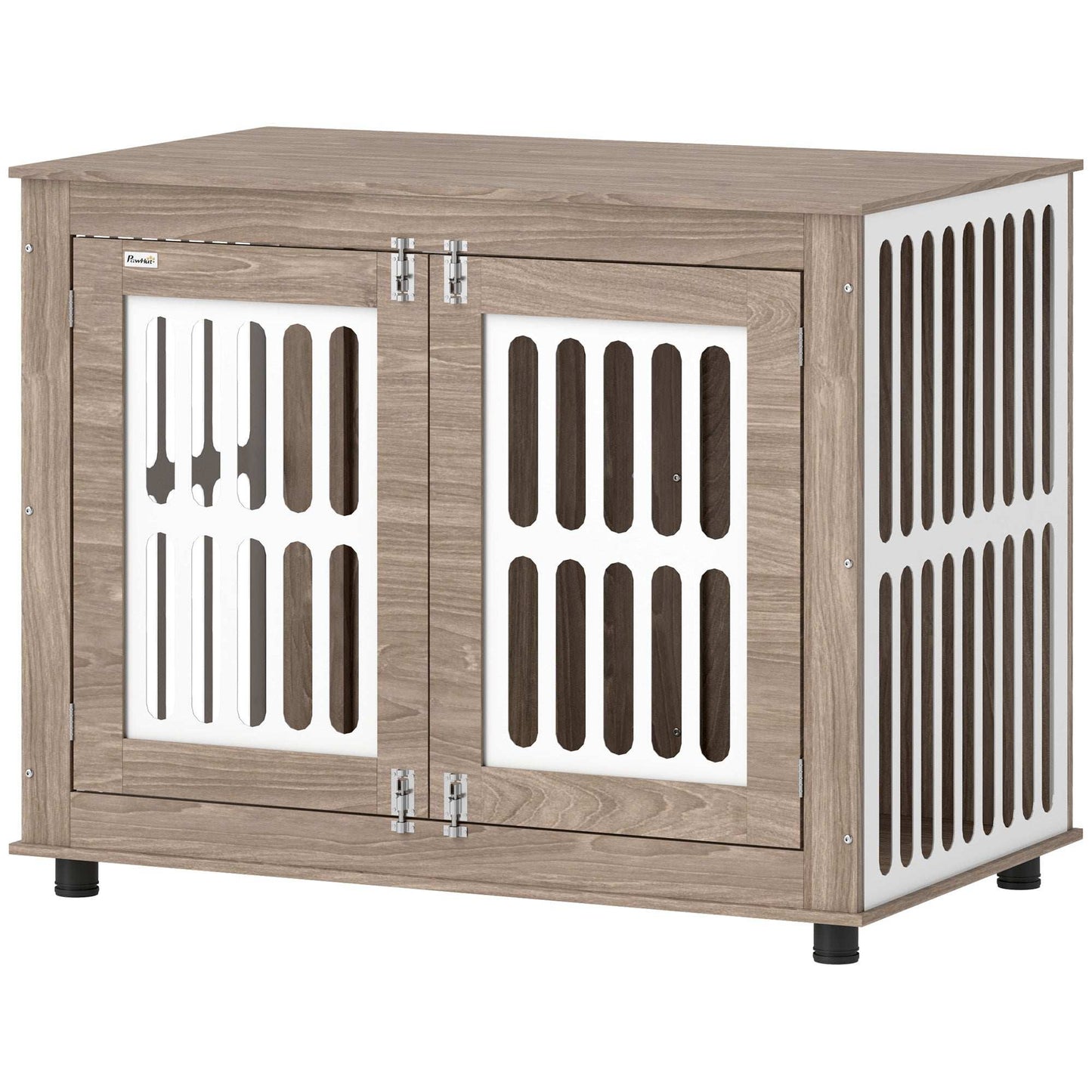 Dog Crate Furniture With 2 Doors - Large Dog End Table - Purrfect Pet Haven