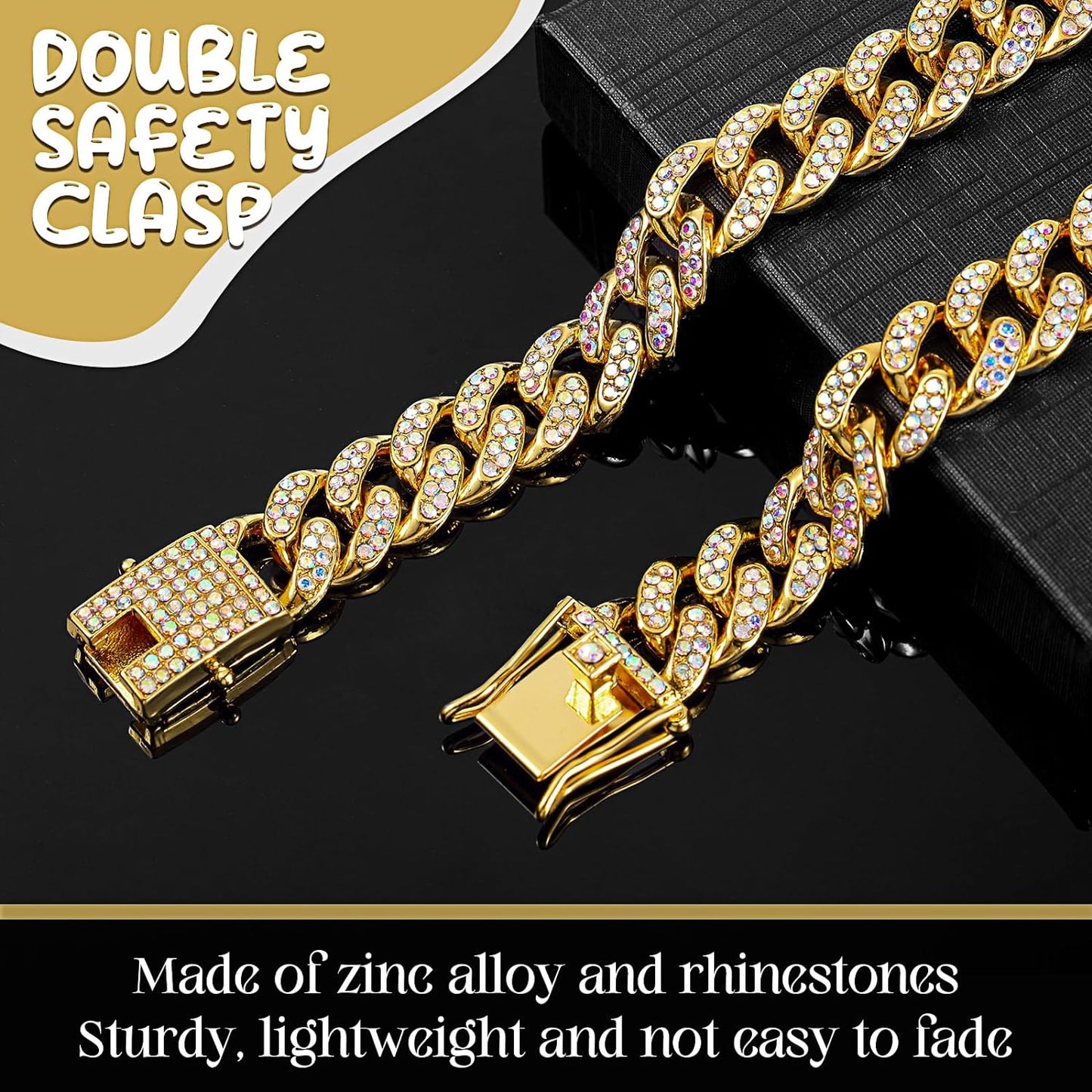 Dog & Cat Metal Chain Crystal Collar Necklace Pet Jewelry - Accessories For Small Medium Large Dogs & Cats