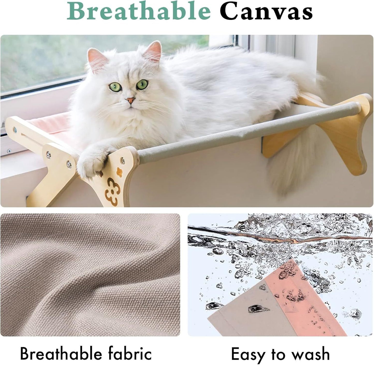 Cat Window Perch & Hammock - Adjustable 2-in-1 Sunbathing Seat For Indoor Cats