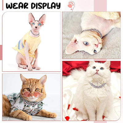 Dog & Cat Metal Chain Crystal Collar Necklace Pet Jewelry - Accessories For Small Medium Large Dogs & Cats