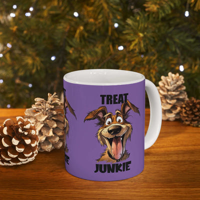 Funny Dog Lover Mug - 'Treat Junkie' - Perfect Gift for Pet Owners | Purrfect Pet Haven