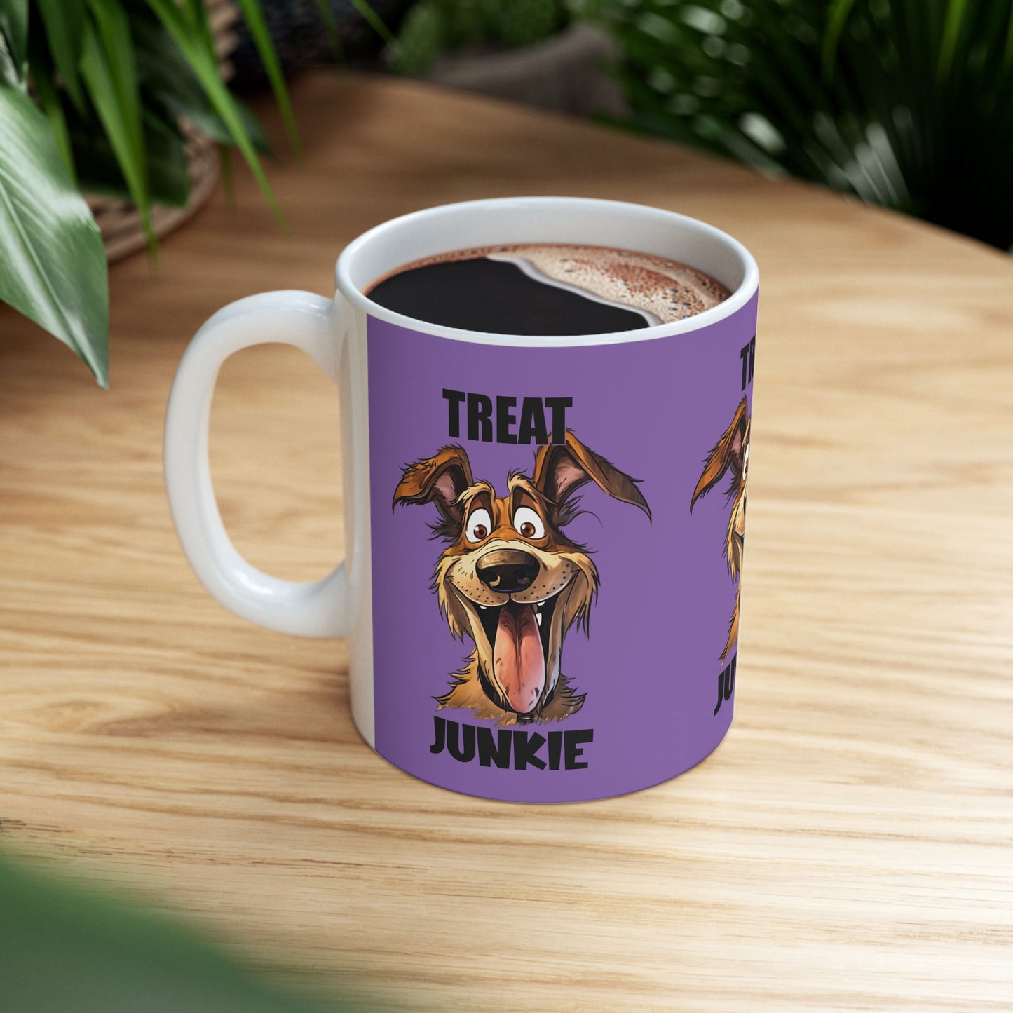 Funny Dog Lover Mug - 'Treat Junkie' - Perfect Gift for Pet Owners | Purrfect Pet Haven