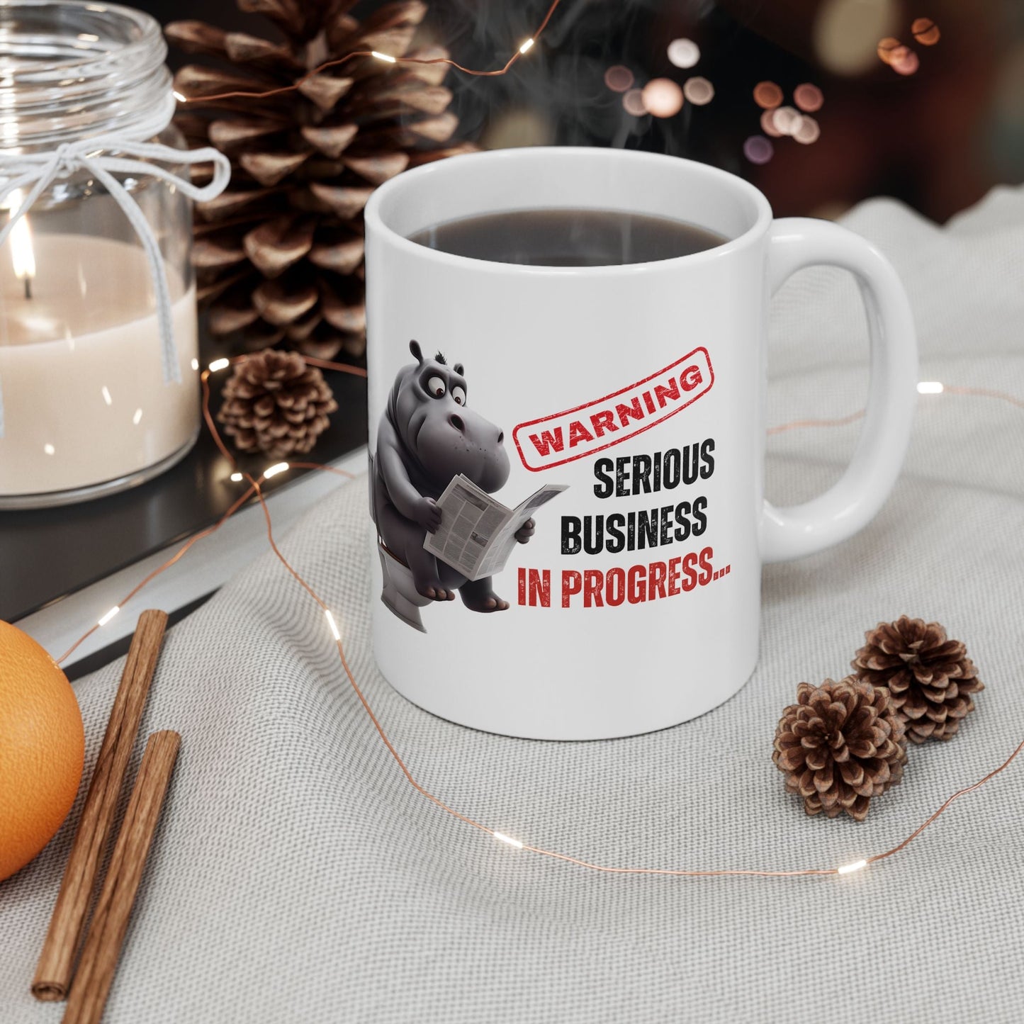 Funny Toilet Humor Ceramic Mug - 11oz & 15oz Coffee Cup for Adults | Purrfect Pet Haven