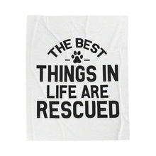 Inspirational Pet Best Rescue - Velveteen Plush Blanket