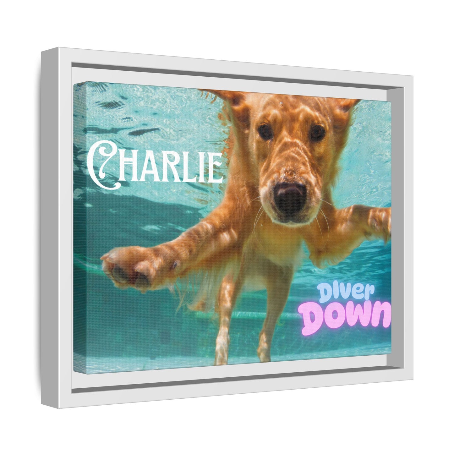 Framed Personalized Landscape Photo Canvas Wall Art - 'Add your Caption'