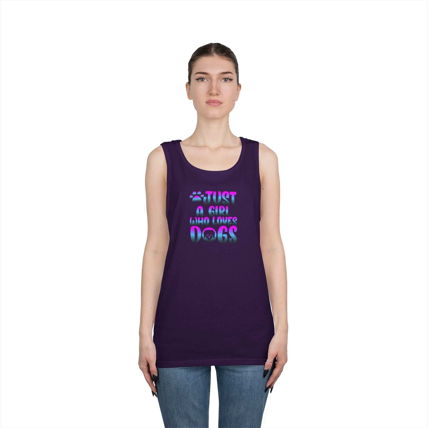 Just a Girl Who Loves Dogs Tank Top, Dog Lover Gift