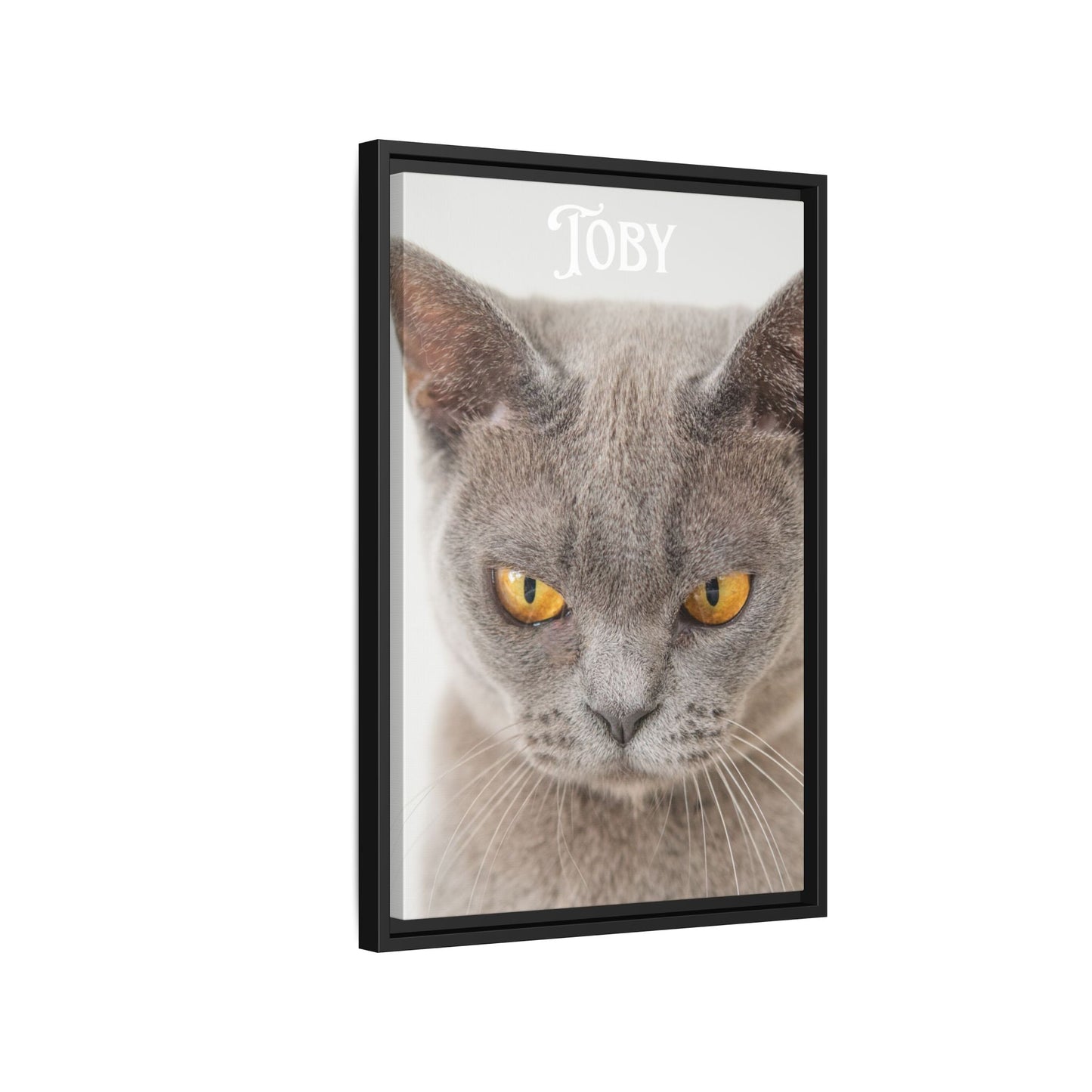 Personalized Photo Wall Art - Framed Matte Canvas Print for Pet Lovers - Customizable Name Print | Purrfect Pet Haven
