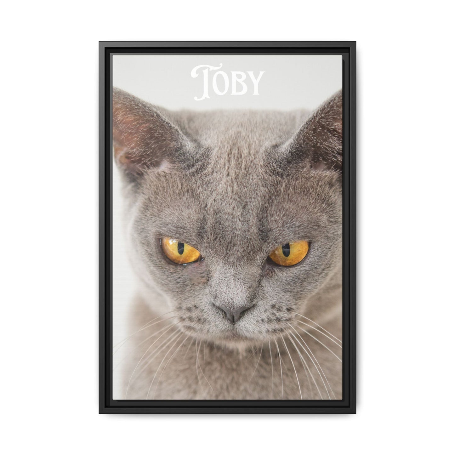 Personalized Photo Wall Art - Framed Matte Canvas Print for Pet Lovers - Customizable Name Print | Purrfect Pet Haven