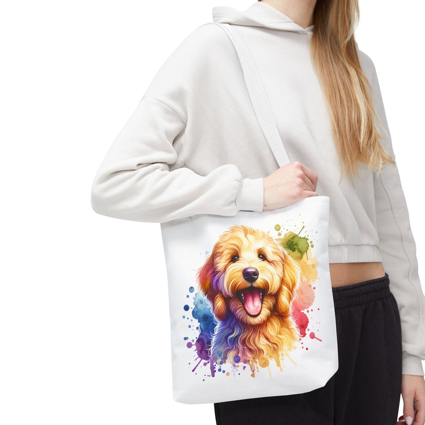 Colorful Goldendoodle Dog Lover Tote Bag - Fun Pet Art for All Occasions | Purrfect Pet Haven