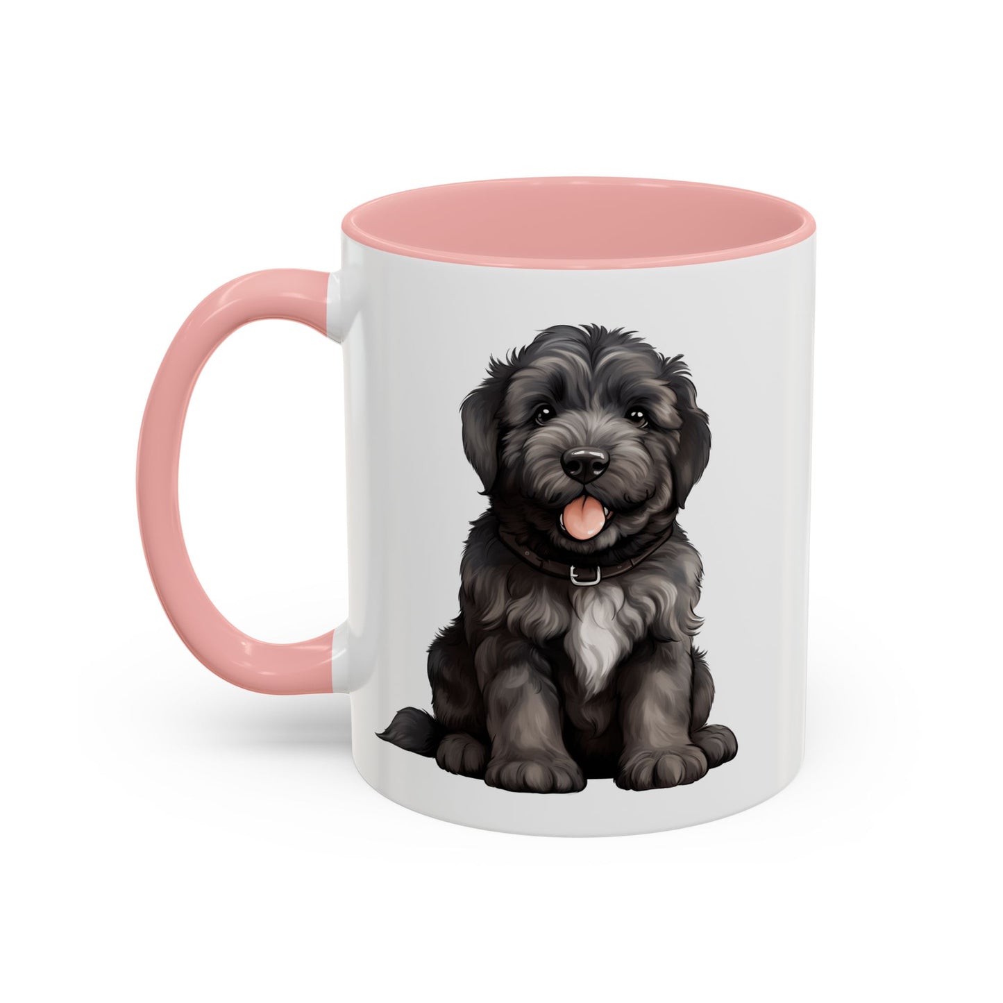 Cute Bouvier Des Flanders Dog Design Accent Coffee Mug - 11oz & 15oz