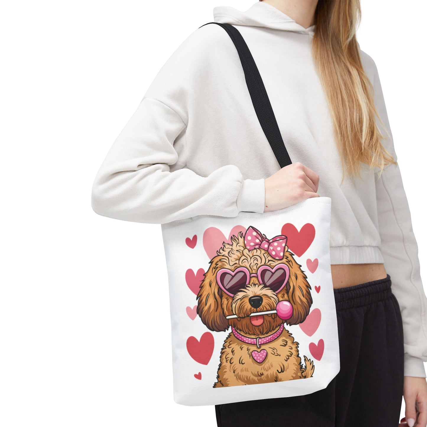 Cute Dog Lover Tote Bag with Heart Design | Purrfect Pet Haven