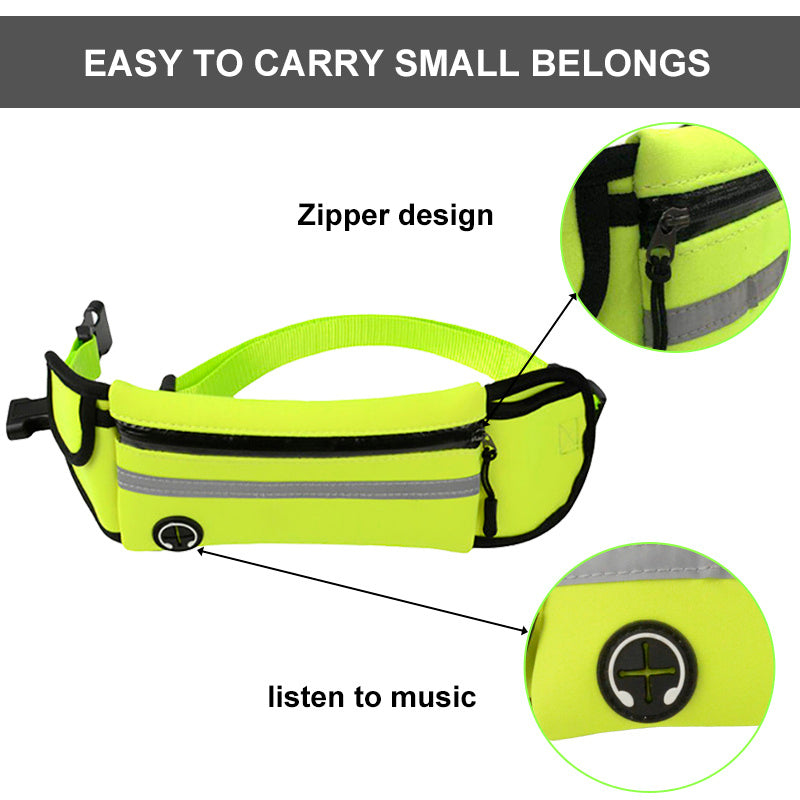 Waterproof Reflective Sports Running Pet Waist Bag with Traction Rope Leash