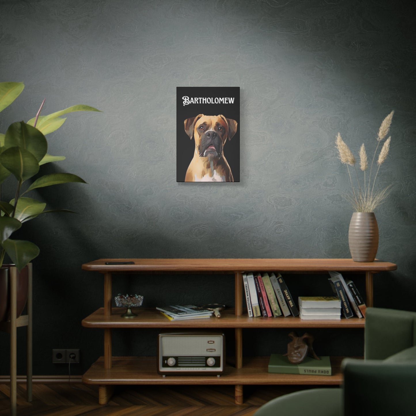 Personalized Dog Canvas Art - Custom Pet Portrait of Bartholomew | Purrfect Pet Haven