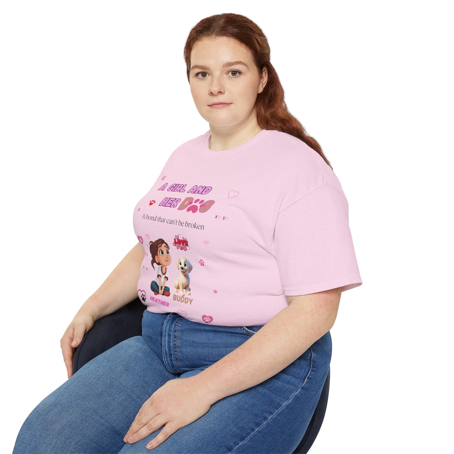 Girl and Her Dog Unisex Tee | Cute Pet Lover Shirt | Personalized Gift | Purrfect Pet Haven