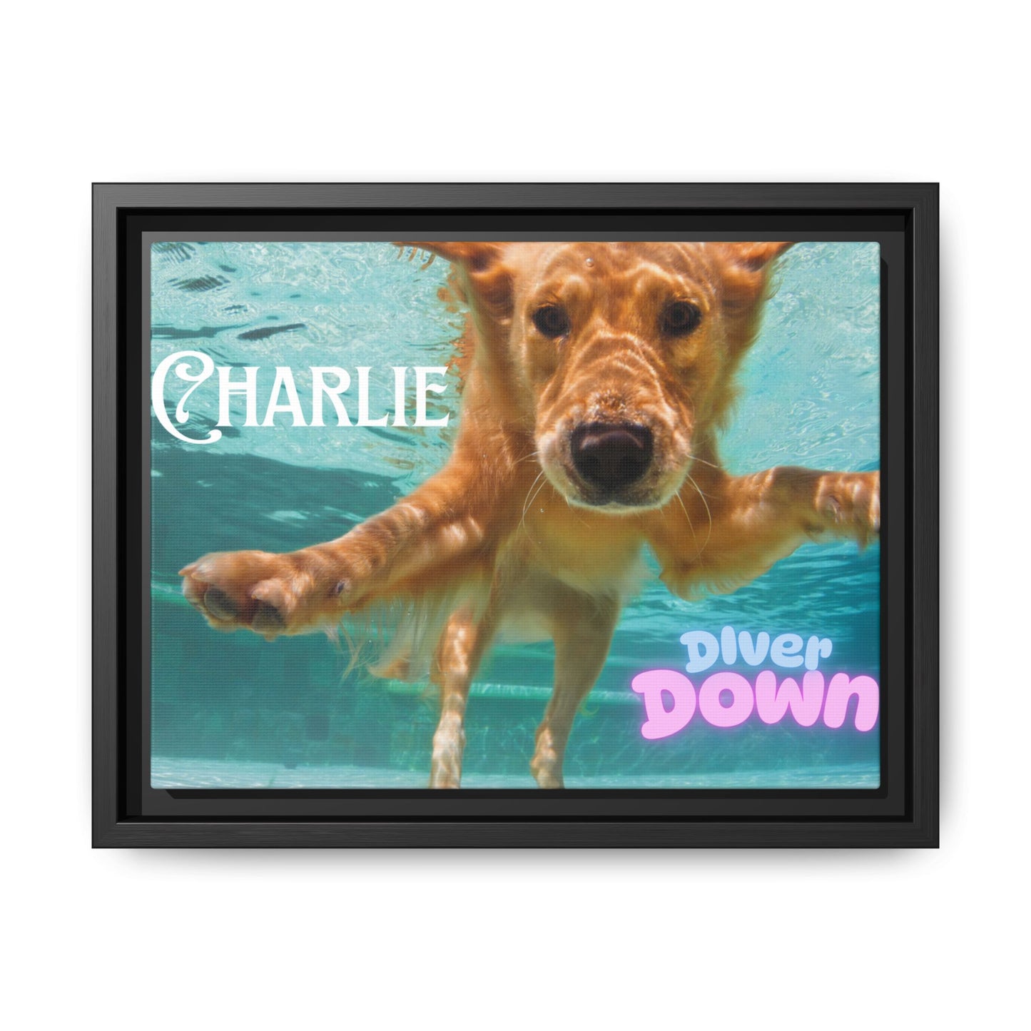 Framed Personalized Landscape Photo Canvas Wall Art - 'Add your Caption'