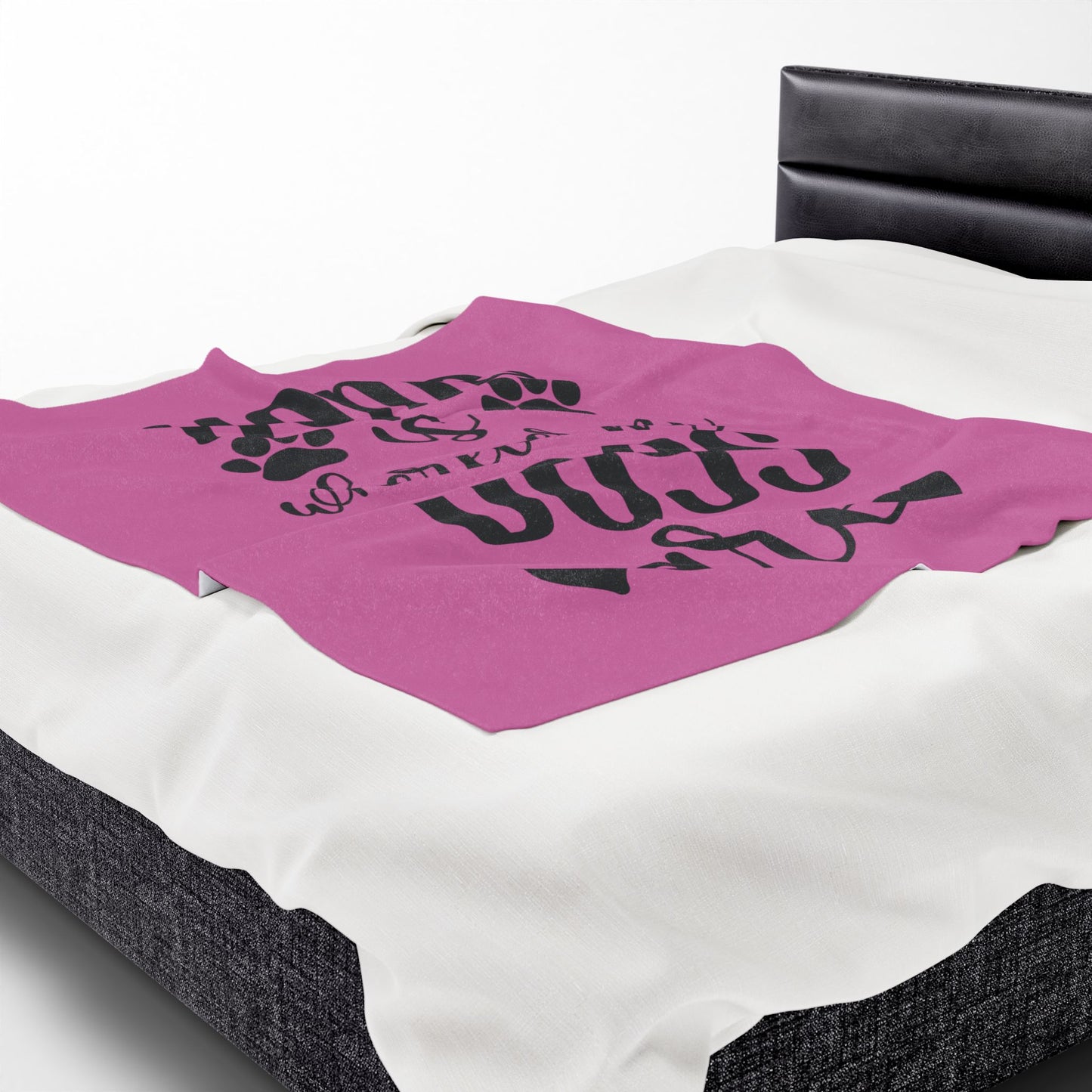Cozy Pet Lover's Blanket - "Home is Wherever My Dogs Are" - Velveteen Plush