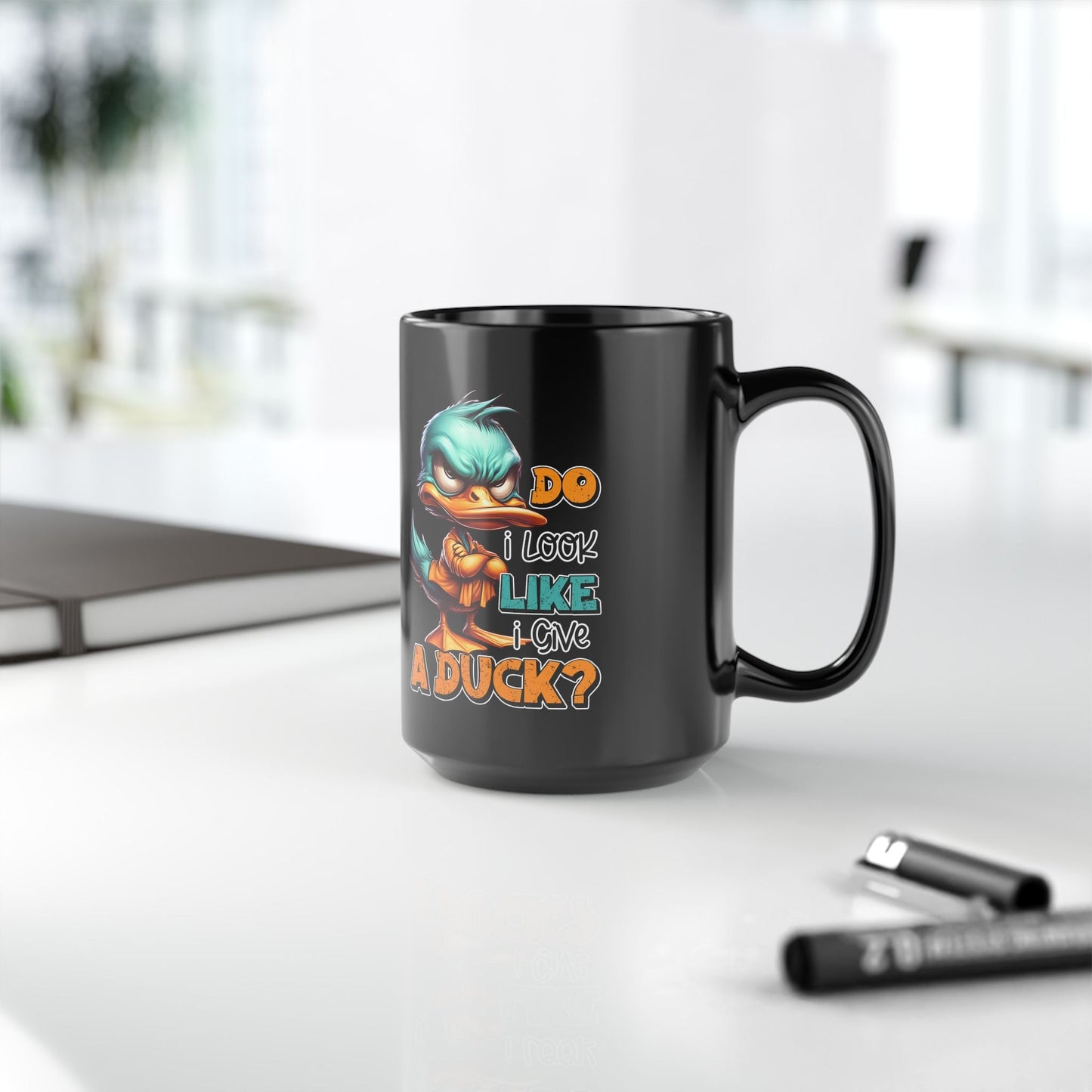 Funny Duck Quote Black Mug - 11oz & 15oz - Perfect Gift for Duck Lovers | Purrfect Pet Haven