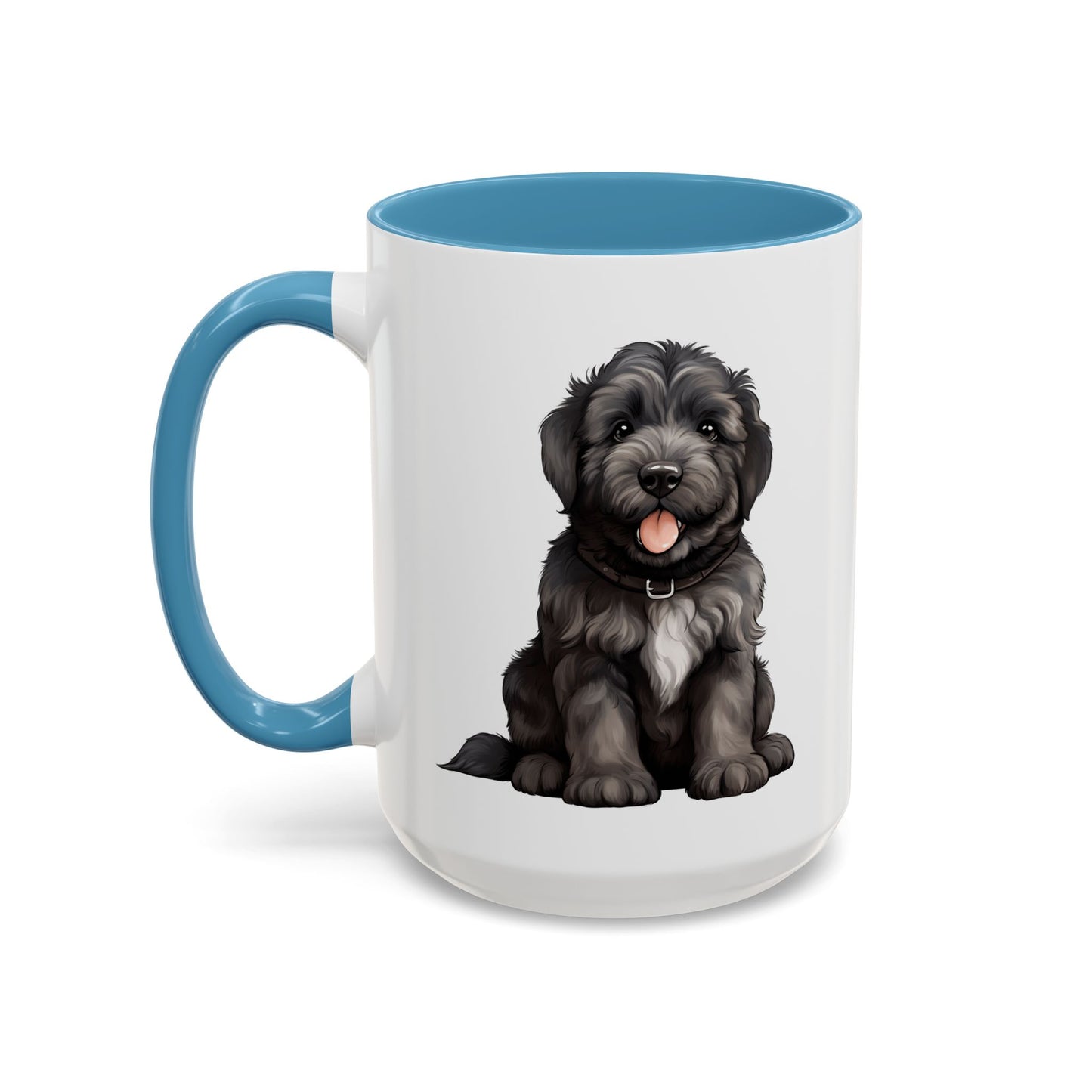 Cute Bouvier Des Flanders Dog Design Accent Coffee Mug - 11oz & 15oz