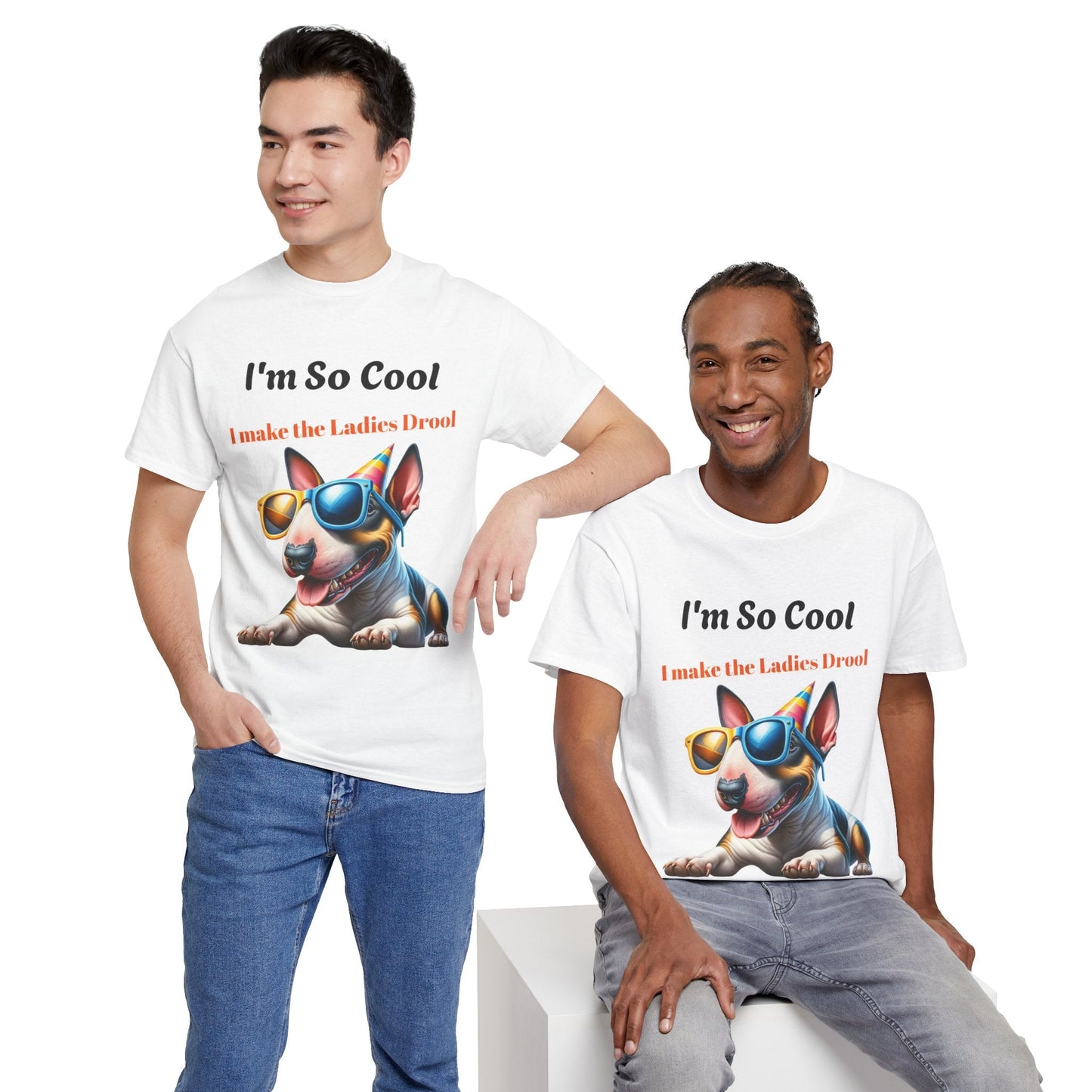 Unisex Heavy Cotton Tee - Cool Dog Graphic | I Make the Ladies Drool | Fun Pet Lover Shirt | Purrfect Pet Haven