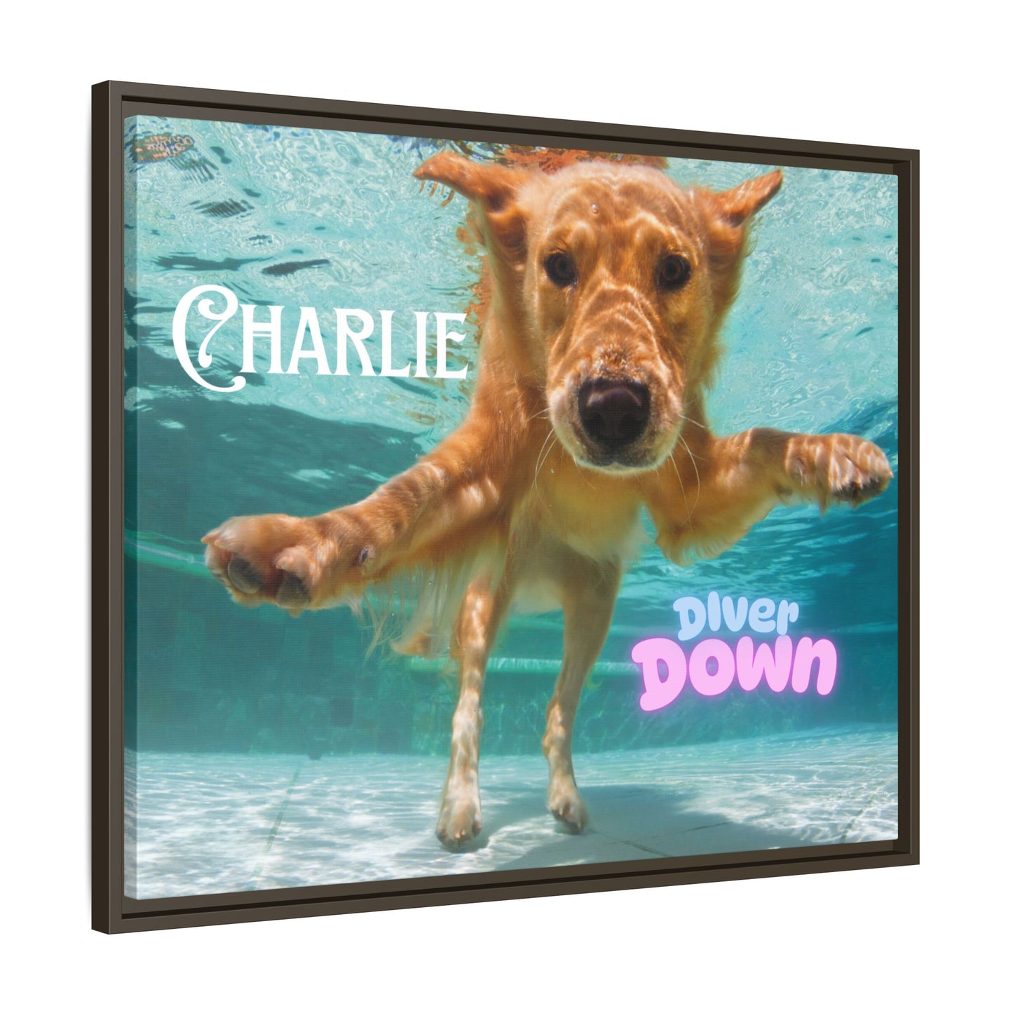 Framed Personalized Landscape Photo Canvas Wall Art - 'Add your Caption'