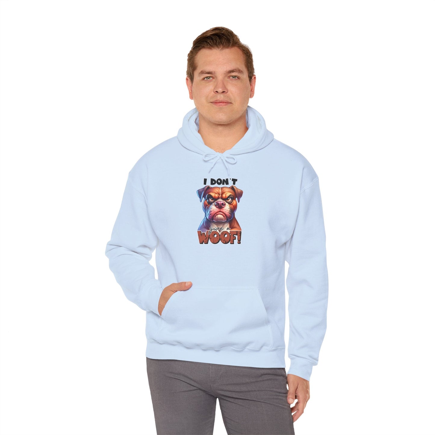 Fun Dog-Themed Unisex Hoodie - "I Don't Give a Woof" | Purrfect Pet Haven