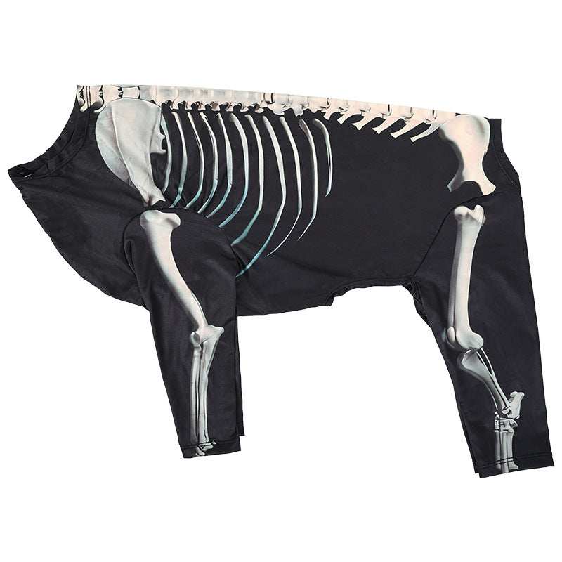 Spooky Skull Dog Halloween Outfit - Gothic Pet Dress Up Costume - Purrfect Pet Haven