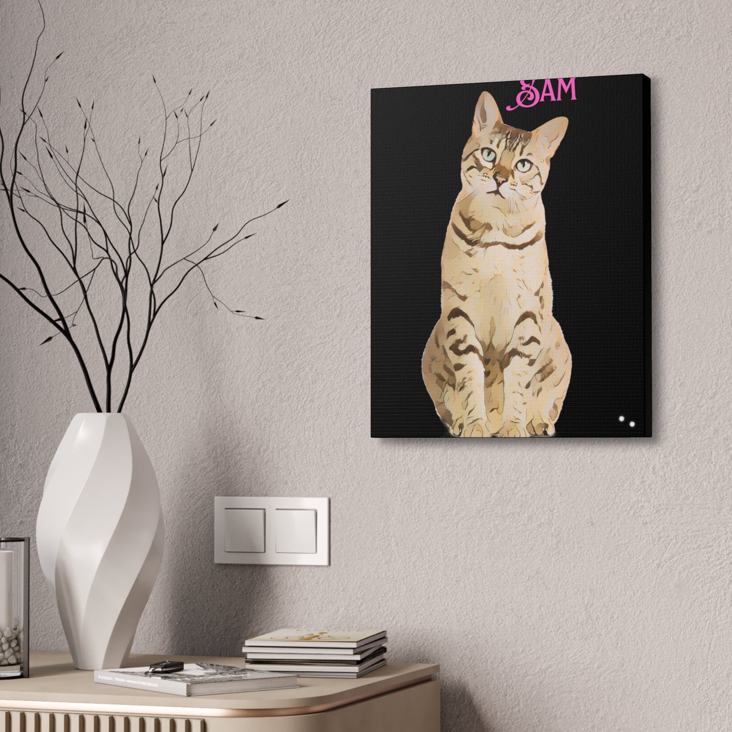 PAW-sonalized Black Canvas Print | Upload Photo~Choose size | Purrfect Pet Haven