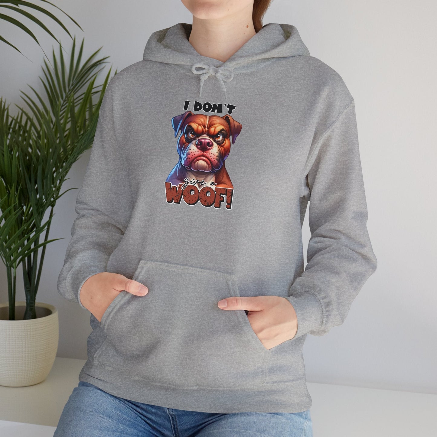 Fun Dog-Themed Unisex Hoodie - "I Don't Give a Woof" | Purrfect Pet Haven