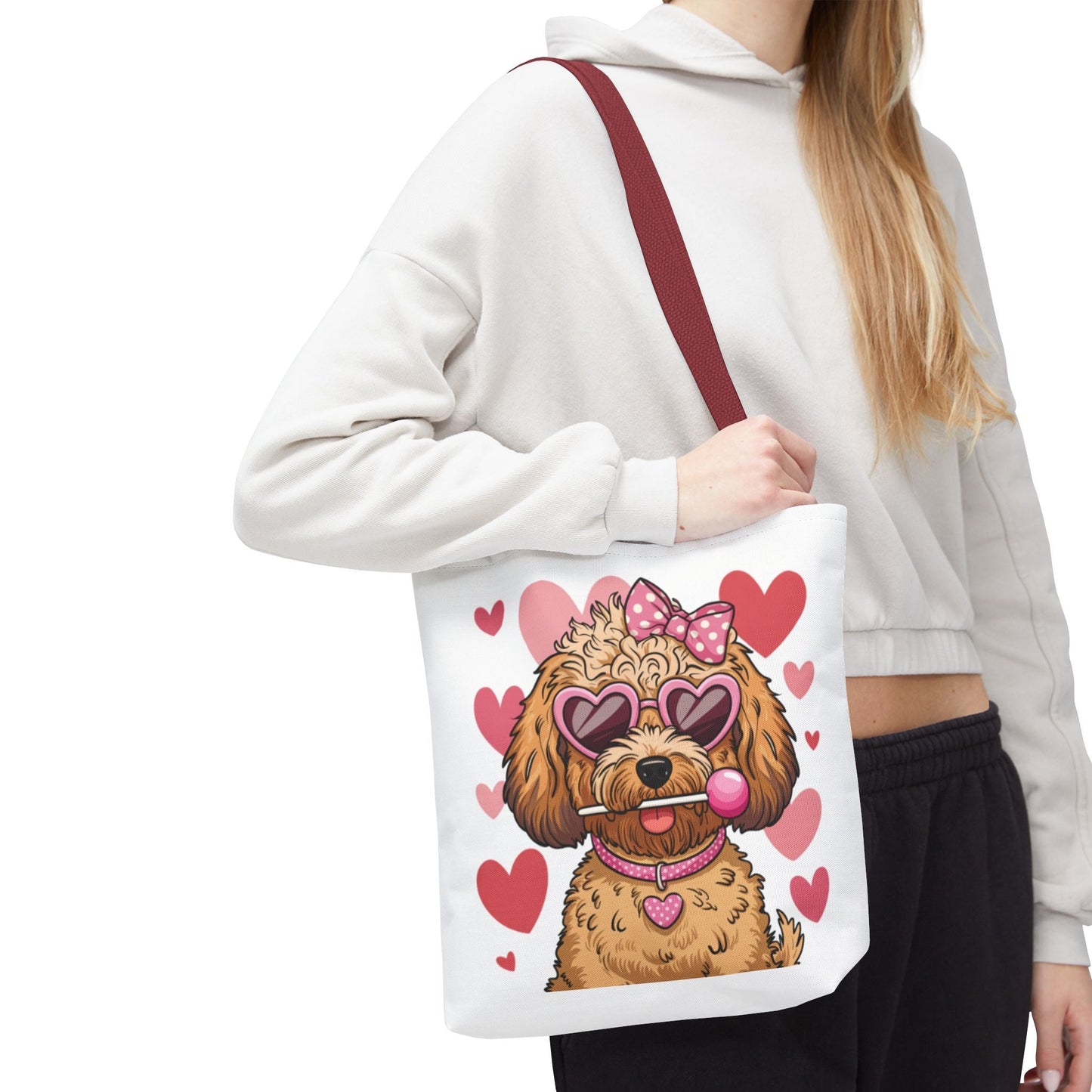Cute Dog Lover Tote Bag with Heart Design | Purrfect Pet Haven