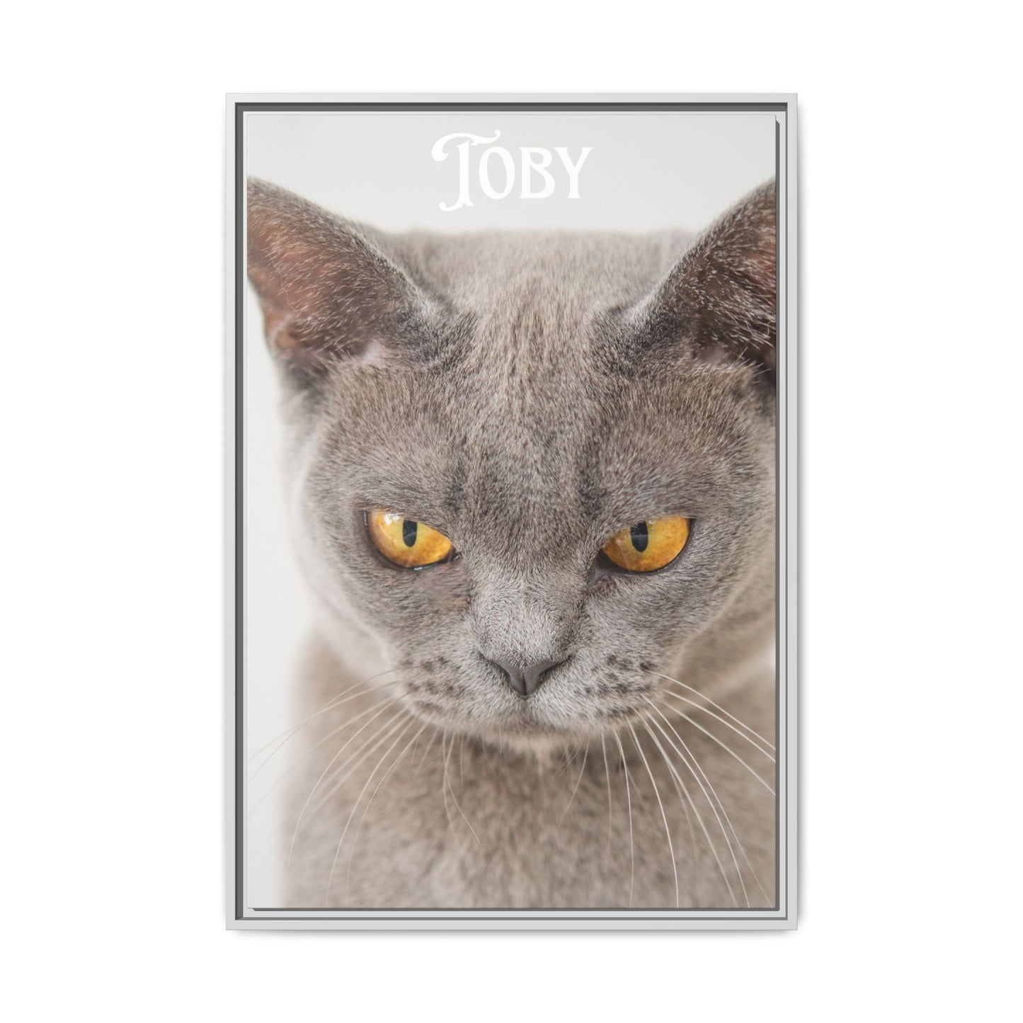 Personalized Photo Wall Art - Framed Matte Canvas Print for Pet Lovers - Customizable Name Print | Purrfect Pet Haven