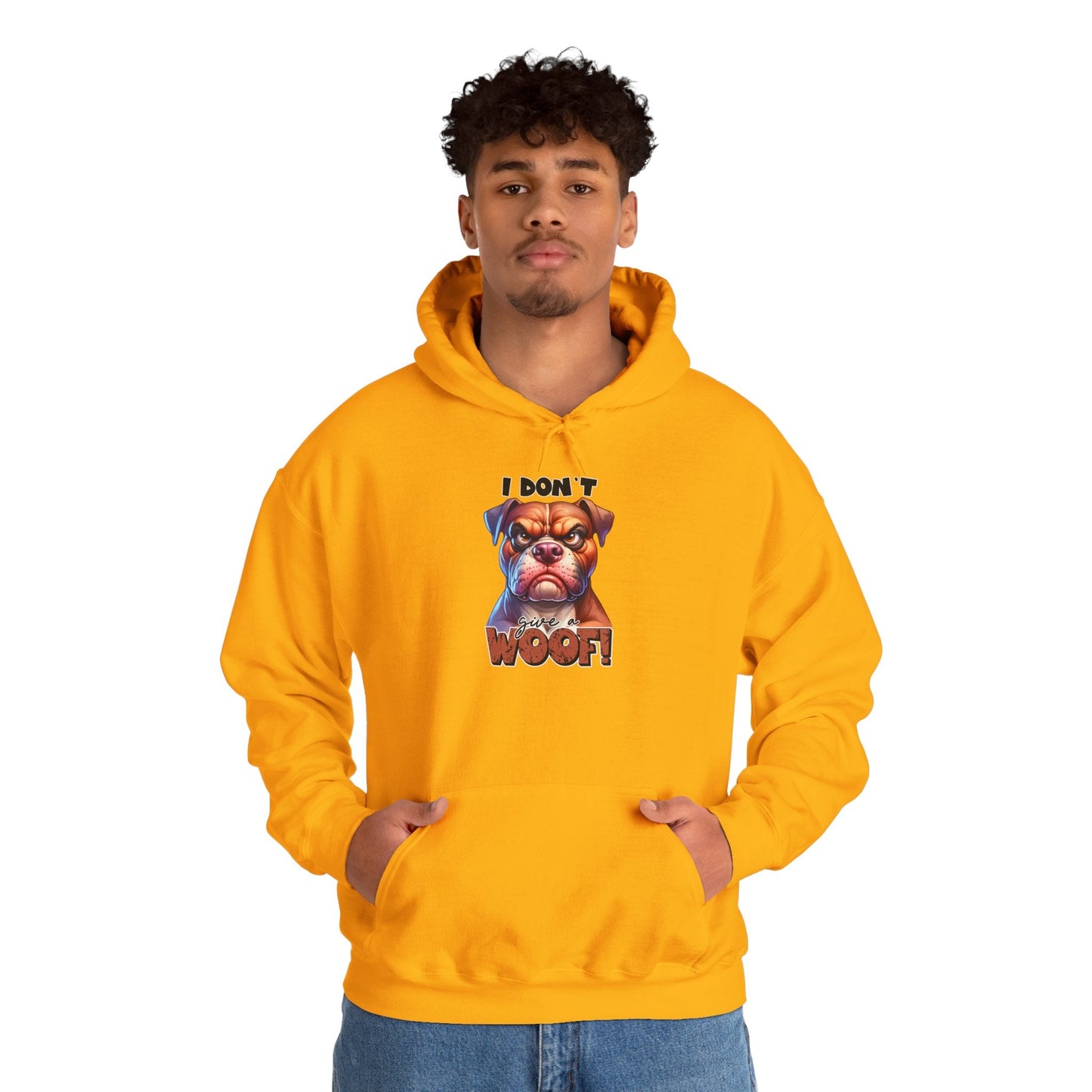 Fun Dog-Themed Unisex Hoodie - "I Don't Give a Woof" | Purrfect Pet Haven
