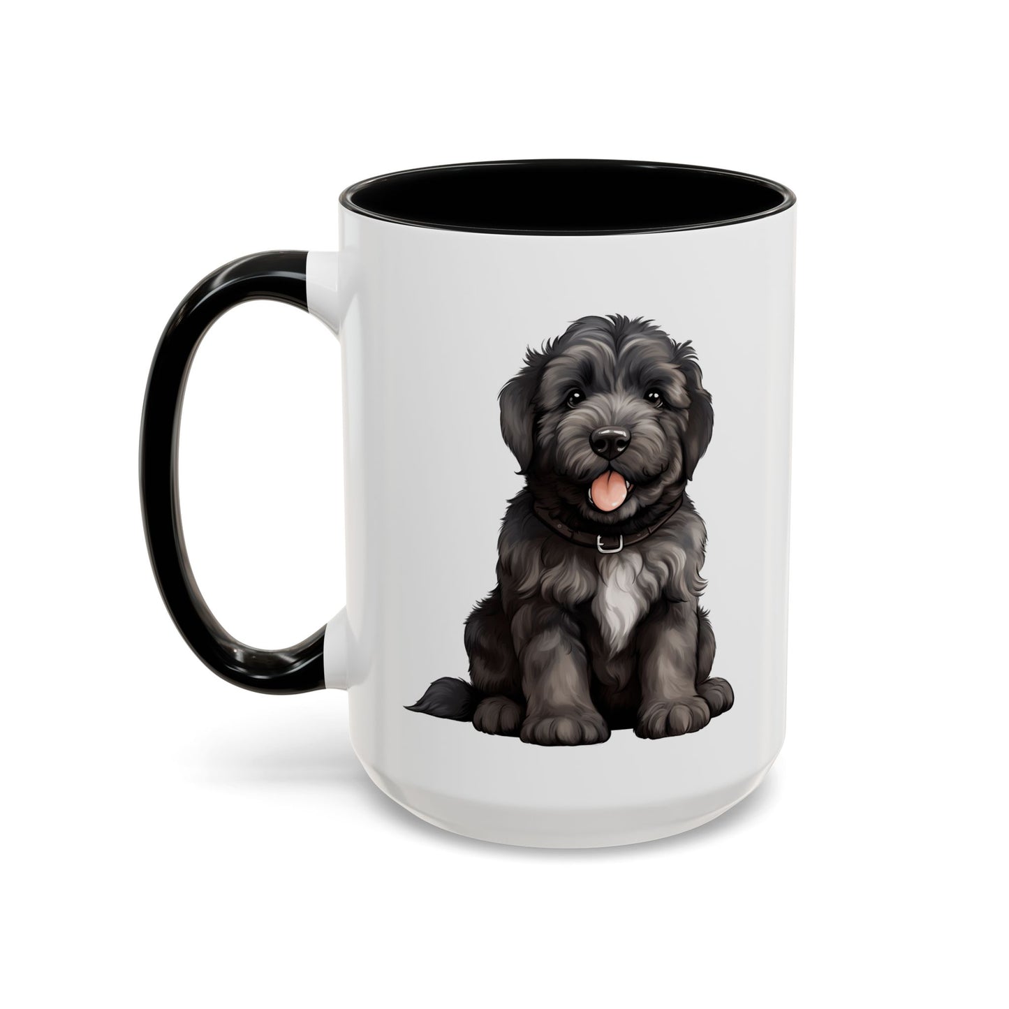 Cute Bouvier Des Flanders Dog Design Accent Coffee Mug - 11oz & 15oz