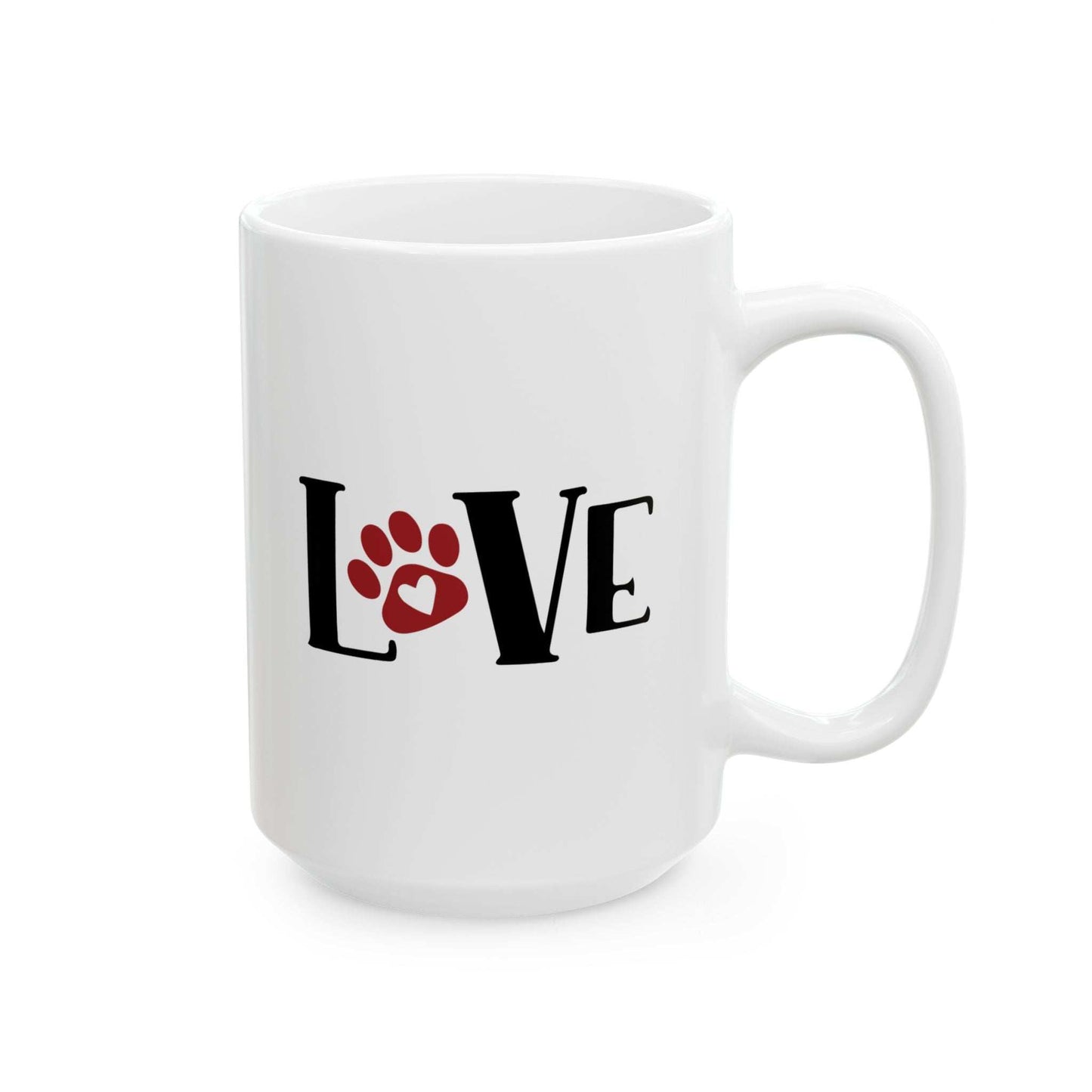 Love Ceramic Mug - 11oz & 15oz - Perfect Gift for All Dog Lovers - Purrfect Pet Haven
