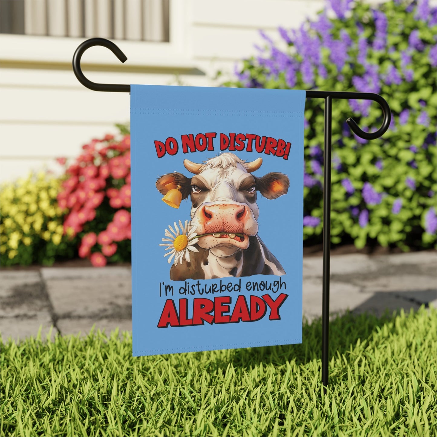 Funny Garden Banner - Do Not Disturb Cow Sign for Home & Yard Decor | Purrfect Pet Haven