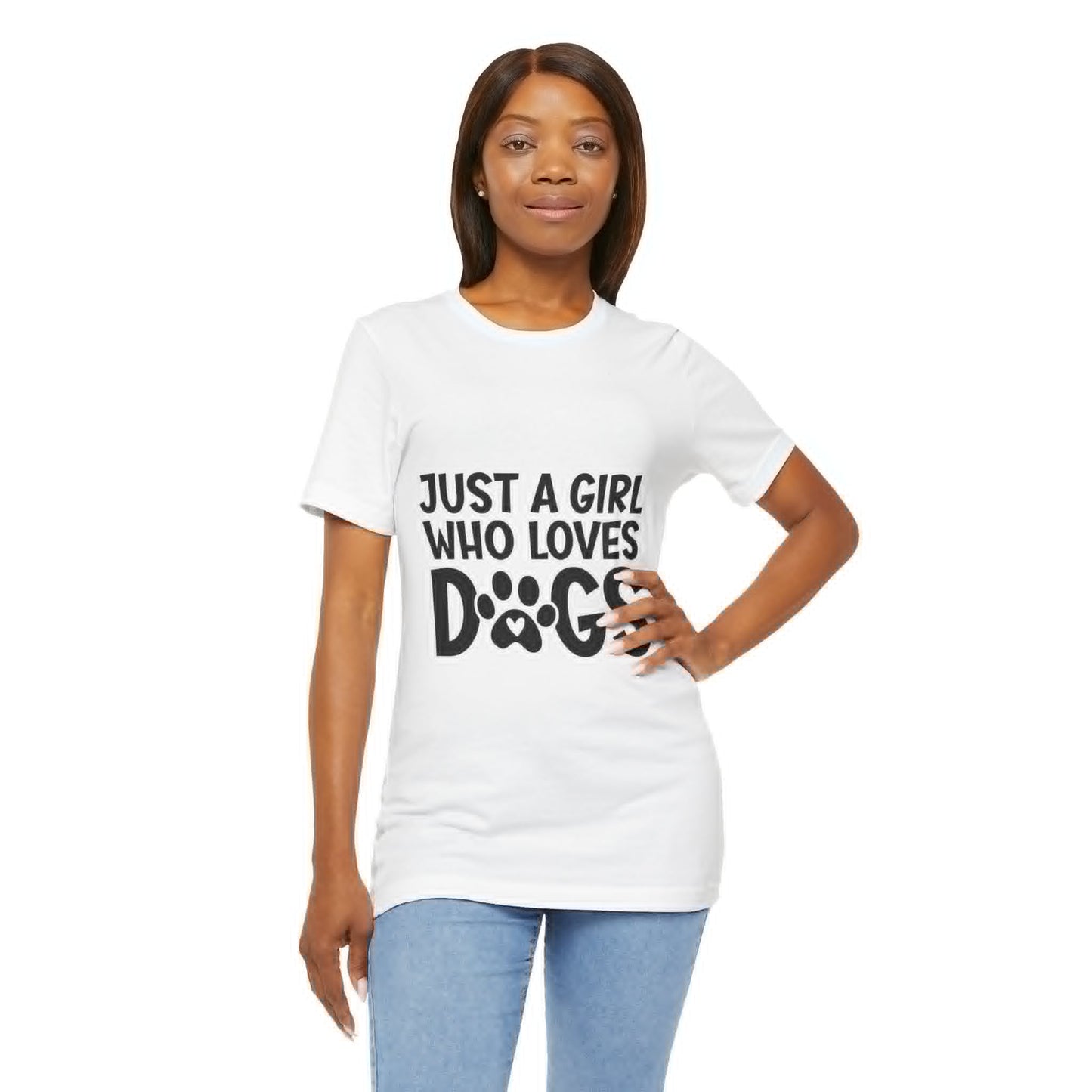 Dog Lover Unisex Tee - Just a Girl Who Loves Dogs | Purrfect Pet Haven