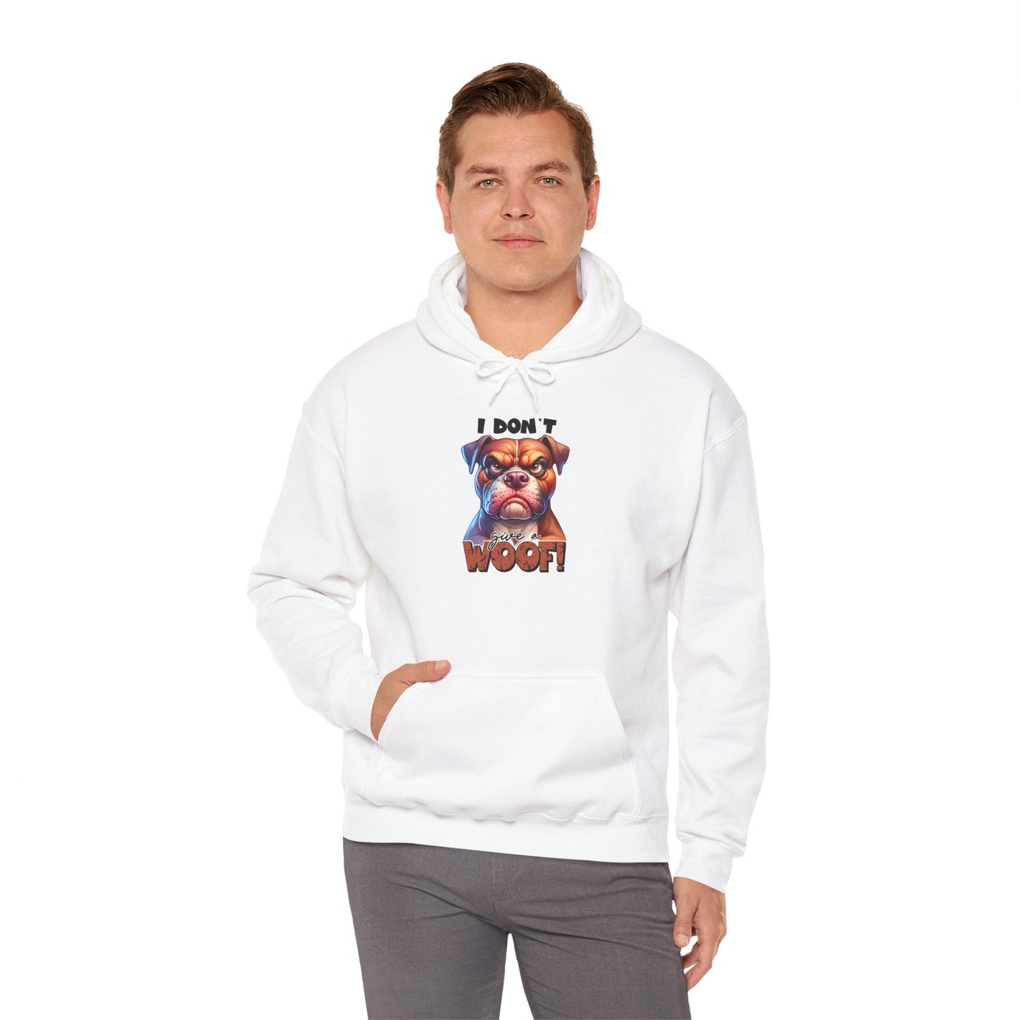 Fun Dog-Themed Unisex Hoodie - "I Don't Give a Woof" | Purrfect Pet Haven