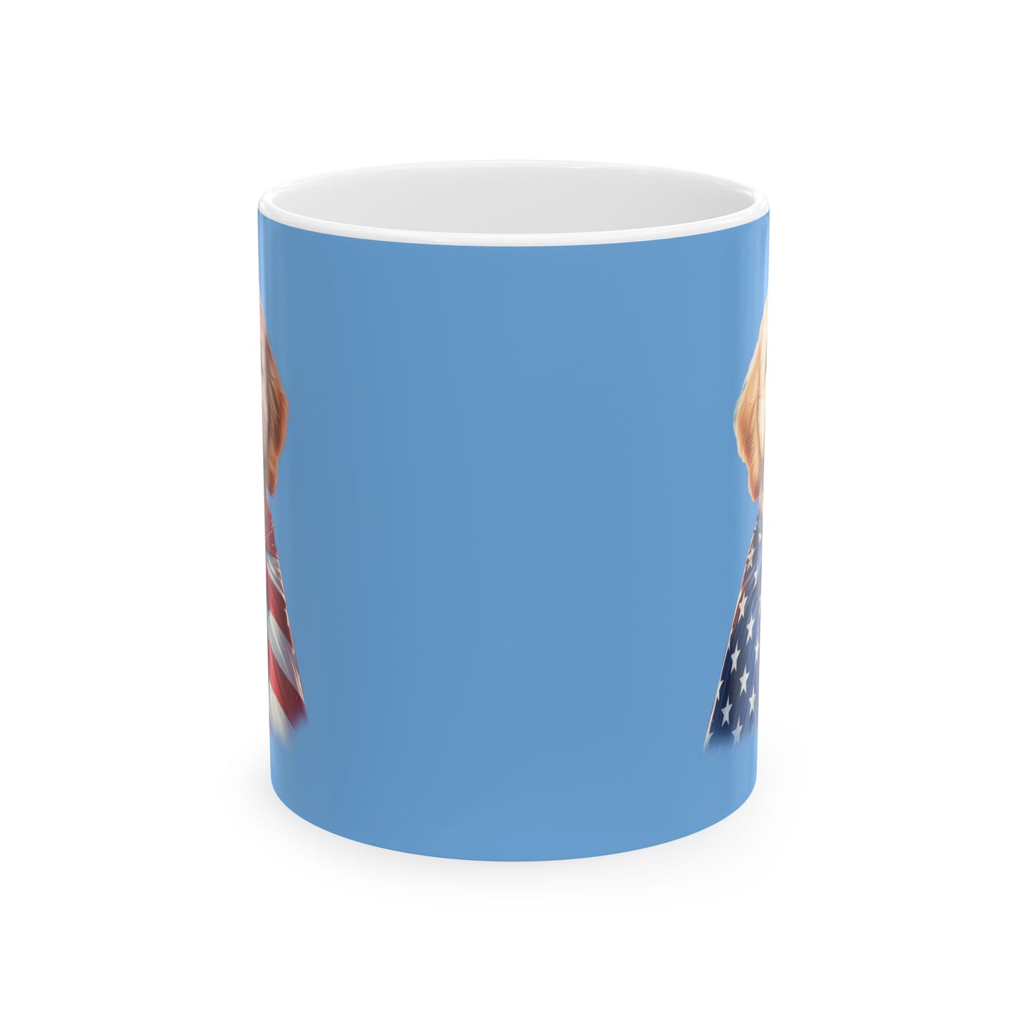 Patriotic Goldendoodle Dog Ceramic Mug - 11oz & 15oz