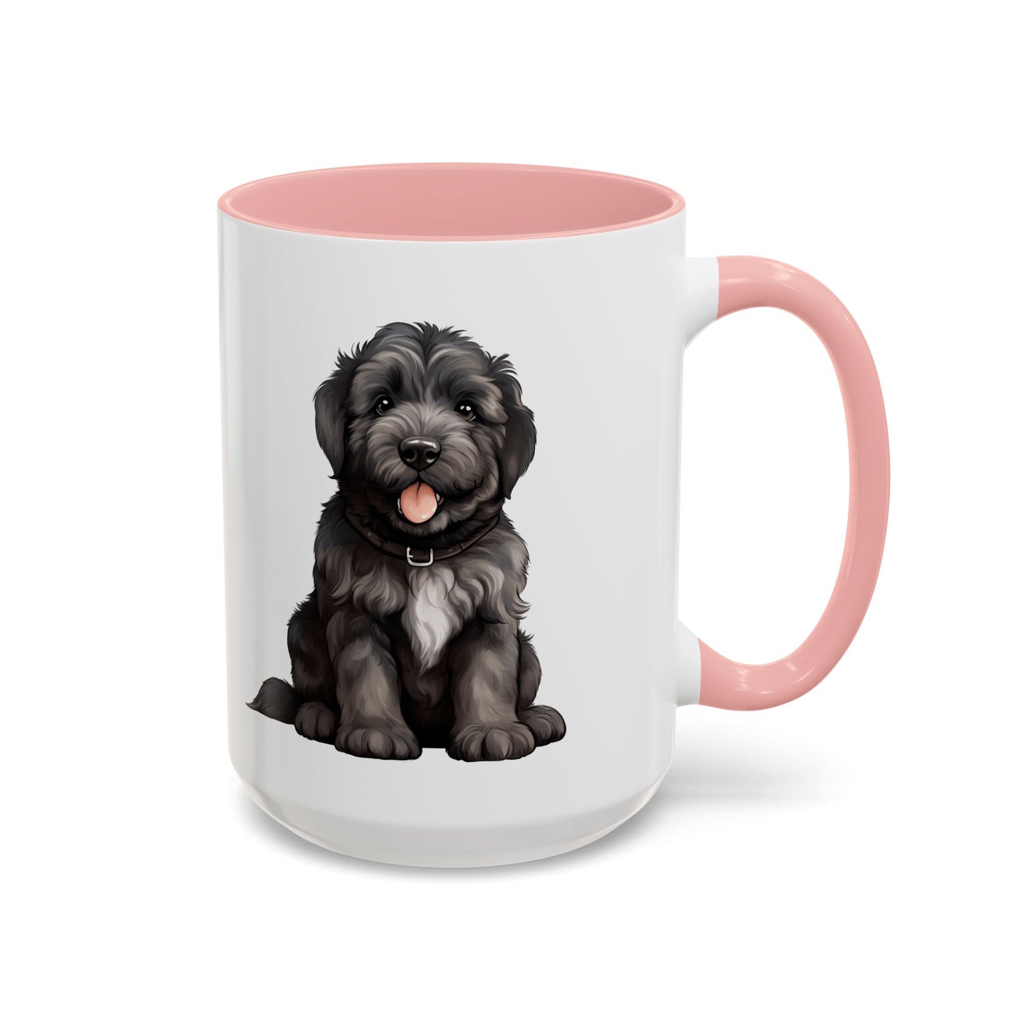 Cute Bouvier Des Flanders Dog Design Accent Coffee Mug - 11oz & 15oz