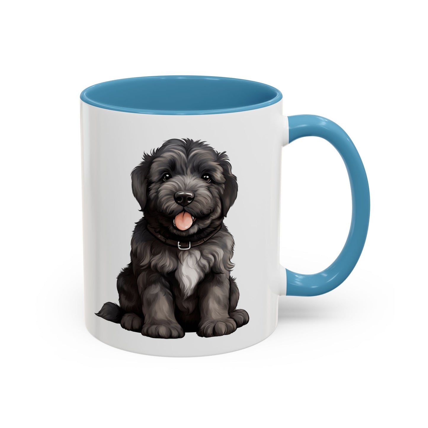 Cute Bouvier Des Flanders Dog Design Accent Coffee Mug - 11oz & 15oz