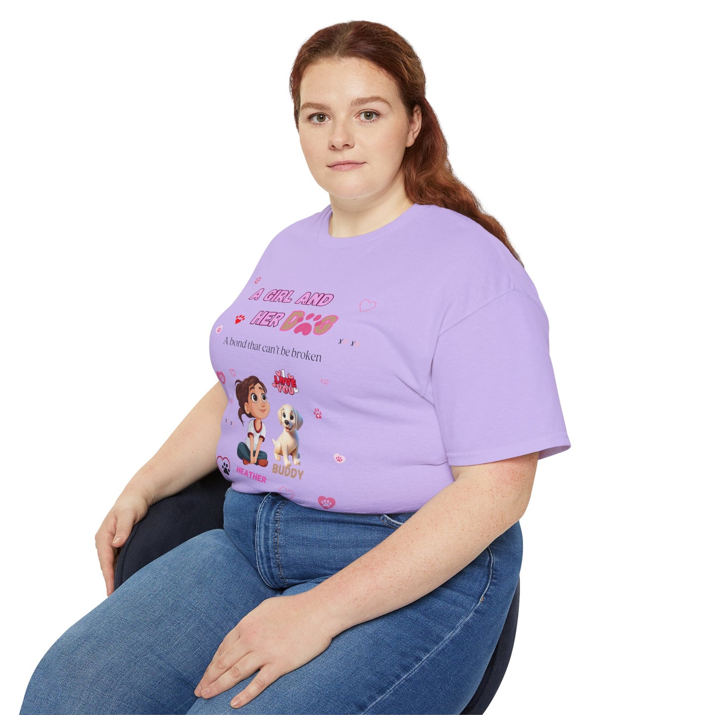 Girl and Her Dog Unisex Tee | Cute Pet Lover Shirt | Personalized Gift | Purrfect Pet Haven