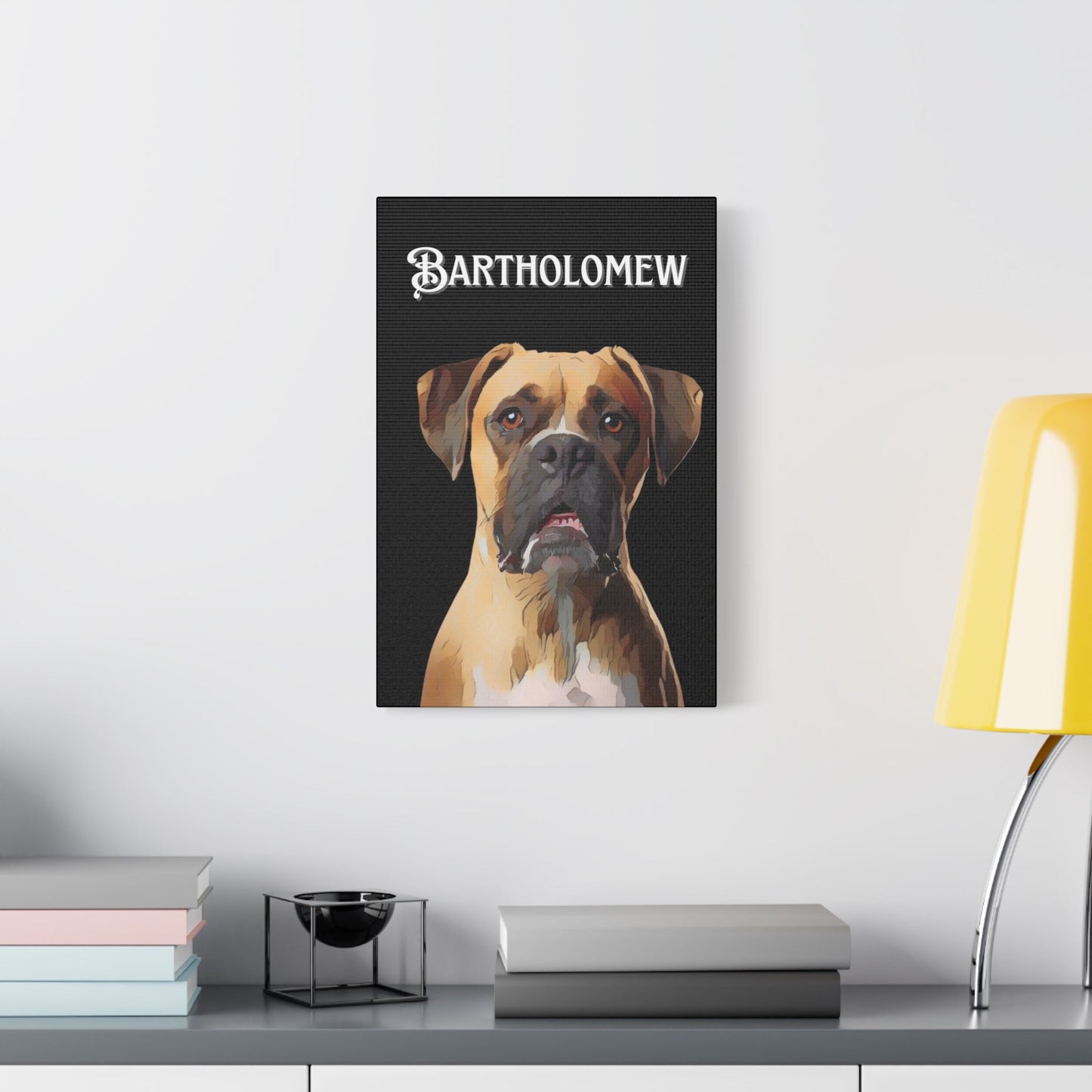 Personalized Dog Canvas Art - Custom Pet Portrait of Bartholomew | Purrfect Pet Haven