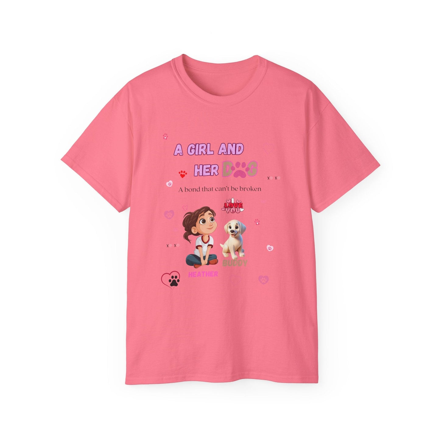 Girl and Her Dog Unisex Tee | Cute Pet Lover Shirt | Personalized Gift | Purrfect Pet Haven