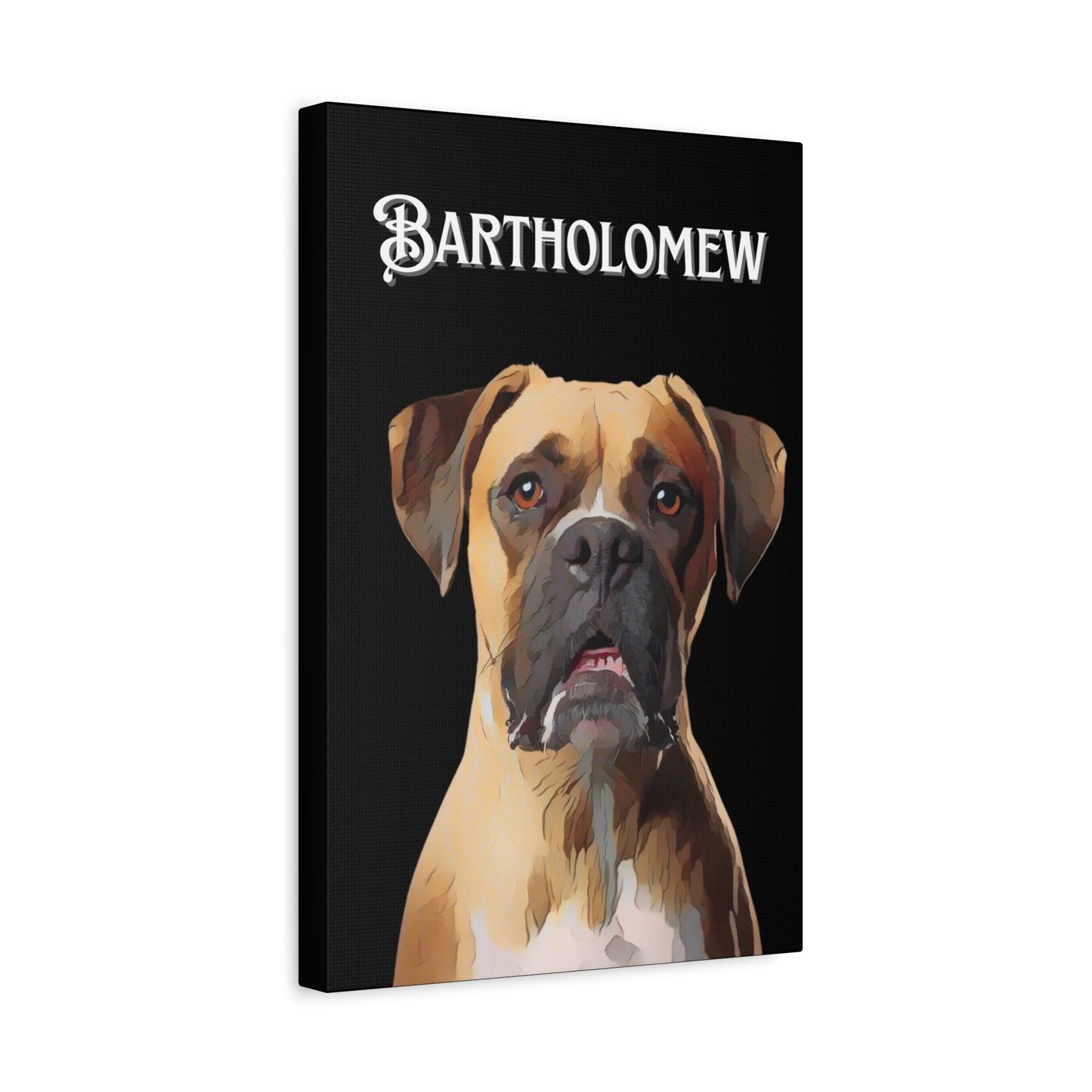 Personalized Dog Canvas Art - Custom Pet Portrait of Bartholomew | Purrfect Pet Haven