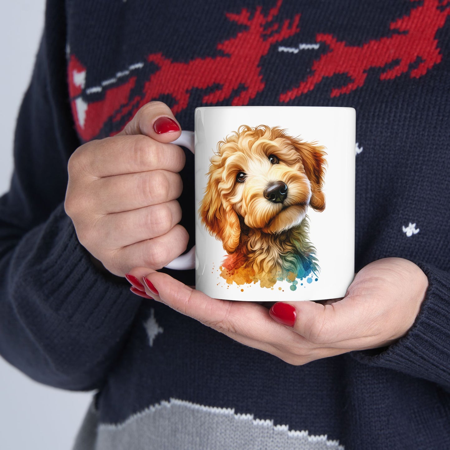 Cute Goldendoodle Dog Lovers Ceramic Mug - 11oz & 15oz - Perfect Gift for Doodle Owners